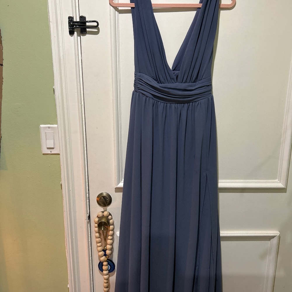 Lulus Heavenly Hues dress in Denim Blue